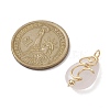 Natural Rose Quartz Copper Wire Wrapped Pendants PALLOY-JF02598-01-2