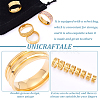Unicraftale 16Pcs 8 Size 201 Stainless Steel Double Groove Band Ring for Men Women RJEW-UN0002-35G-5