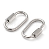 Non-Tarnish 304 Stainless Steel Screw Carabiner Lock Charms STAS-H107-04C-P-2