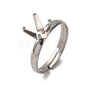 304 Stainless Steel Cuff Ring Components STAS-D372-01P-07-1