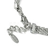 304 Stainless Steel with Cubic Zirconia Bracelet NJEW-Q322-06P-4