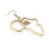 PVD Vacuum Plating 201 Stainless Steel Dangle Earrings EJEW-O101-03G-3