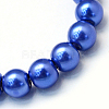Baking Paint Pearlized Glass Pearl Round Bead Strands X-HY-Q003-12mm-28-2