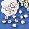 Floral Printed Porcelain Beads X-PORC-Q199-12mm-01-5