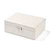 PU Imitation Leather Jewelry Organizer Box with Lock CON-P016-B04-3