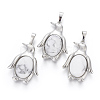 Natural Howlite Pendants G-L512-A24-1