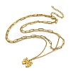 304 Stainless Steel Bowknot Pendant Necklaces LS-NJEW-L182-001G-06-5
