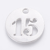 Non-Tarnish 304 Stainless Steel Pendants STAS-F233-15-P-1