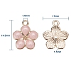 Light Gold Plated Alloy Enamel Pendants X-ENAM-R136-17A-2