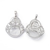 Natural Quartz Crystal Pendants G-H283-01W-2
