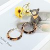 Leopard Print Alloy Acrylic Hoop Earrings FS-WGDDA9F-03-1