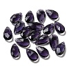 Faceted Teardrop Glass Pendants GLAA-O008-B18-1