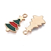 Christmas Theme Alloy Enamel Pendants ENAM-T020-10J-1