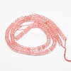 Cherry Quartz Glass Beads Strands G-K090-01-2