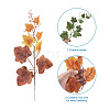 Crafans 30Pcs 6 Colors Artificial Plastic Maple Leaf AJEW-CF0001-03-4