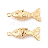 Brass Micro Pave Clear Cubic Zirconia Pendants KK-C080-02A-G-1