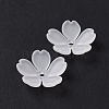 5-Petal Transparent Acrylic Bead Caps OACR-A017-13-3