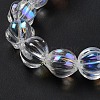 Transparent Glass Beads Strands GLAA-F114-02B-10-4