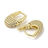 Teardrop Rack Plating Brass Micro Pave Cubic Zirconia Hoop Earrings for Women EJEW-F331-03G-2