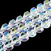 Electroplate Transparent Glass Beads Strands EGLA-N056-01A-13-1