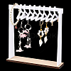 1 Set Opaque Acrylic with Wood Earring Display Stands EDIS-PH0001-52-1
