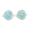Ocean Brass Enamel Connector Charms KK-C251-05G-02B-1