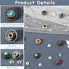 24 Sets 12 Style Alloy Buttons FIND-CP0001-87-6