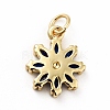 Rack Plating Brass Micro Pave Cubic Zirconia Charms ZIRC-F129-34C-G-2