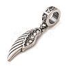 316 Surgical Stainless Steel & Rhinestone European Dangle Charms SA-CBA7555-16AS-01-2