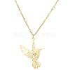 201 Stainless Steel Laser Cut Bird Pendant Necklaces for Women FS-WG55B1A-01-1