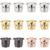 BENECREAT 12Pcs 4 Colors Brass Micro Pave Cubic Zirconia Puppy Beads ZIRC-BC0001-14-8