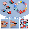 CHGCRAFT 16Pcs 8 Style Hospital Theme Food Grade Eco-Friendly Silicone Beads SIL-CA0002-98-5