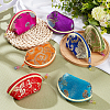 14Pcs 7 Colors Retro Fan-Shaped Cloth Zipper Pouches CON-WR0001-08-3
