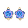 Printed Alloy Enamel Connector Charms ENAM-CJC0020-28F-1