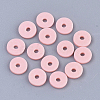 Flat Round Handmade Polymer Clay Bead Spacers CLAY-R067-3.0mm-18-2