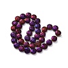 Electroplated Natural Lava Rock Beads Strands G-A256-F01-01A-3