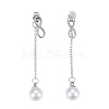 304 Stainless Steel Chain Tassel Earrings EJEW-I248-19-3