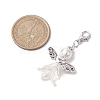 Wedding Season Angel Glass Pearl & Acrylic Pendant Decorations HJEW-JM01923-01-3