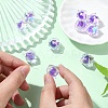 10Pcs Two Tone UV Plating Rainbow Iridescent Acrylic Beads TACR-YW0002-33H-5