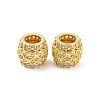 Brass Micro Pave Cubic Zirconia European Beads KK-H452-12G-1