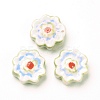Handmade Porcelain Flower Beads PORC-J008-04C-1