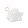 Glass Seed Beaded Snowflake Pendants PALLOY-MZ00815-01-3