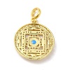 Rack Plating Brass Cubic Zirconia with Enaml Pendants KK-Q772-19G-2