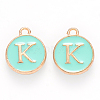 Golden Plated Alloy Enamel Charms ENAM-S118-05K-1