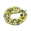 Natural Yellow Mustard Jasper Beads Strands G-Q462-6mm-39-3