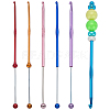 6Pcs 6 Colors 201 Stainless Steel Beadable Crochet Hooks FIND-FG0004-78-1