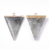 Electroplate Natural Labradorite Pendants G-S344-49D-2