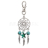 10Pcs 5 Styles Woven Net/Web with Wing Alloy Pendant Decorations HJEW-JM02975-01-4