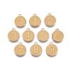 Light Gold Plated Alloy Enamel Charms ENAM-T010-07G-1