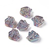 UV Plating Rainbow Iridescent Acrylic Beads PACR-M003-02-2